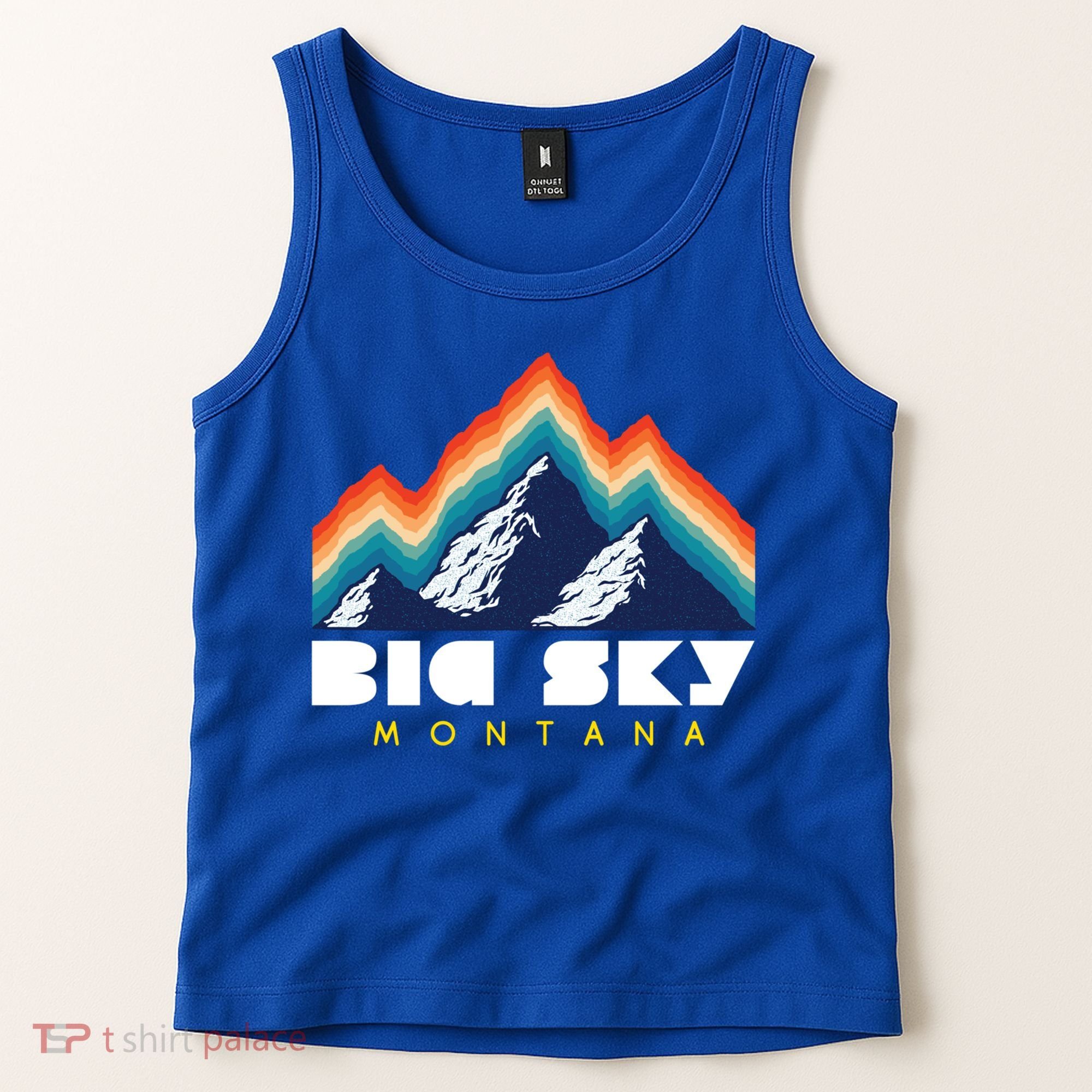 Big Sky Montana Usa Ski Retro Gift Tank Top