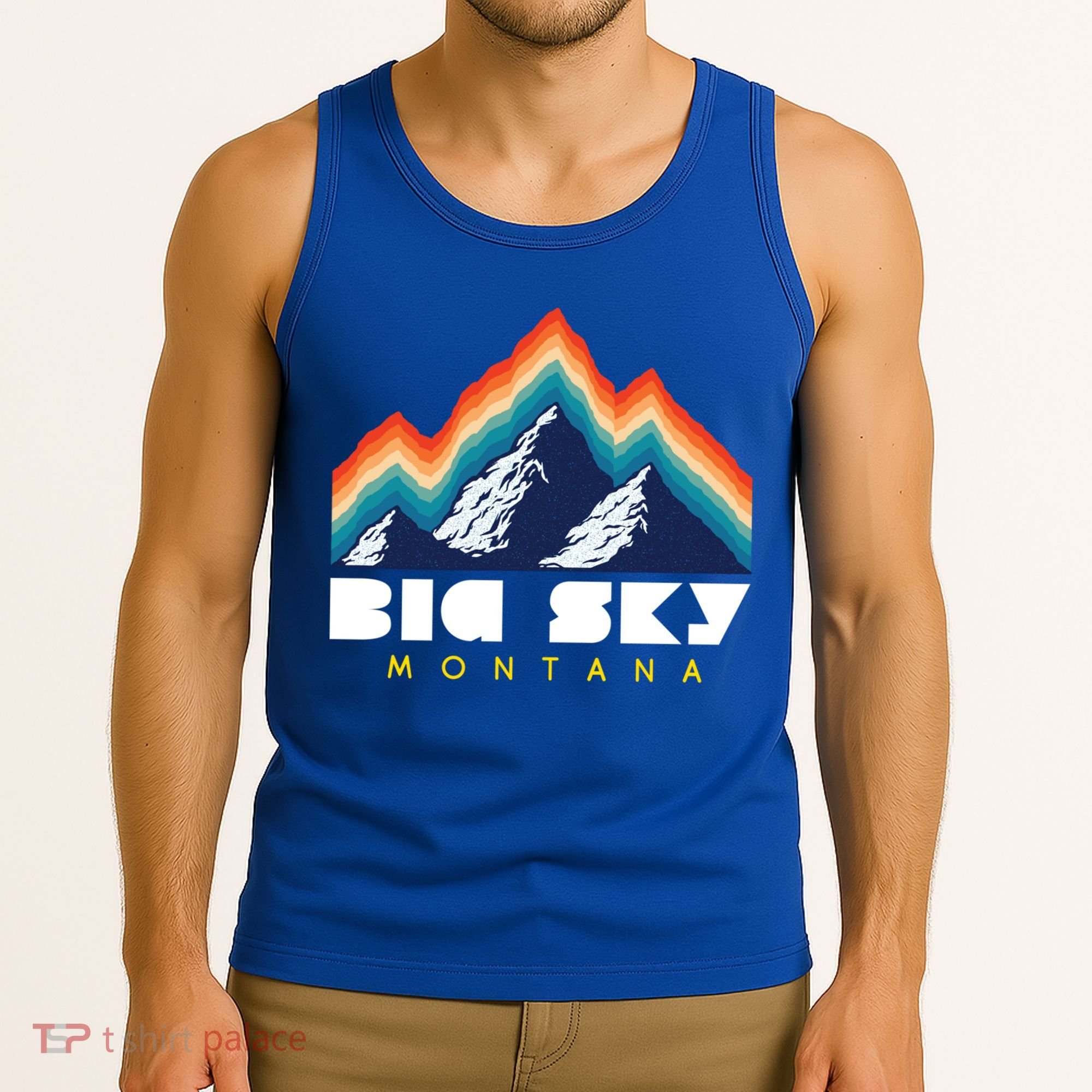 Big Sky Montana Usa Ski Retro Gift Tank Top