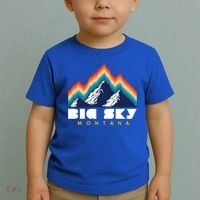 Big Sky Montana Usa Ski Retro Gift Toddler T-Shirt thumb 2