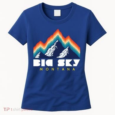 Big Sky Montana Usa Ski Retro Gift Women's T-Shirt