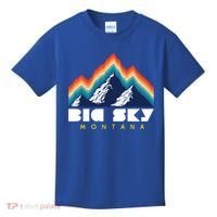 Big Sky Montana Usa Ski Retro Gift Kids T-Shirt thumb 0