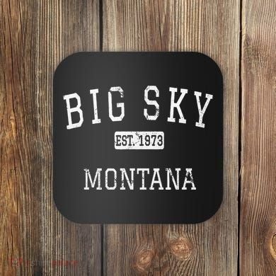 Big Sky Montana Mt Vintage Coaster