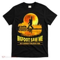 Bigfoot Saw Me But Nobody Believes Him Bigfoot Night Stroll T-Shirt thumb 0