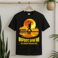 Bigfoot Saw Me But Nobody Believes Him Bigfoot Night Stroll T-Shirt thumb 2