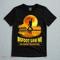 Bigfoot Saw Me But Nobody Believes Him Bigfoot Night Stroll T-Shirt thumb 5