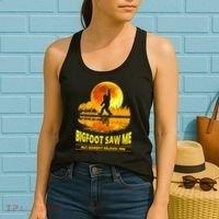 Bigfoot Saw Me But Nobody Believes Him Bigfoot Night Stroll Women's Tank Top thumb 2