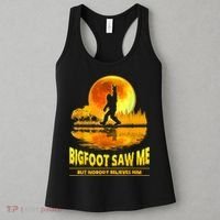 Bigfoot Saw Me But Nobody Believes Him Bigfoot Night Stroll Women's Tank Top thumb 3