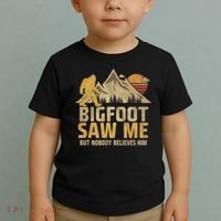 Bigfoot Saw Me But Nobody Believes Him Funny Sasquatch Toddler T-Shirt thumb 2