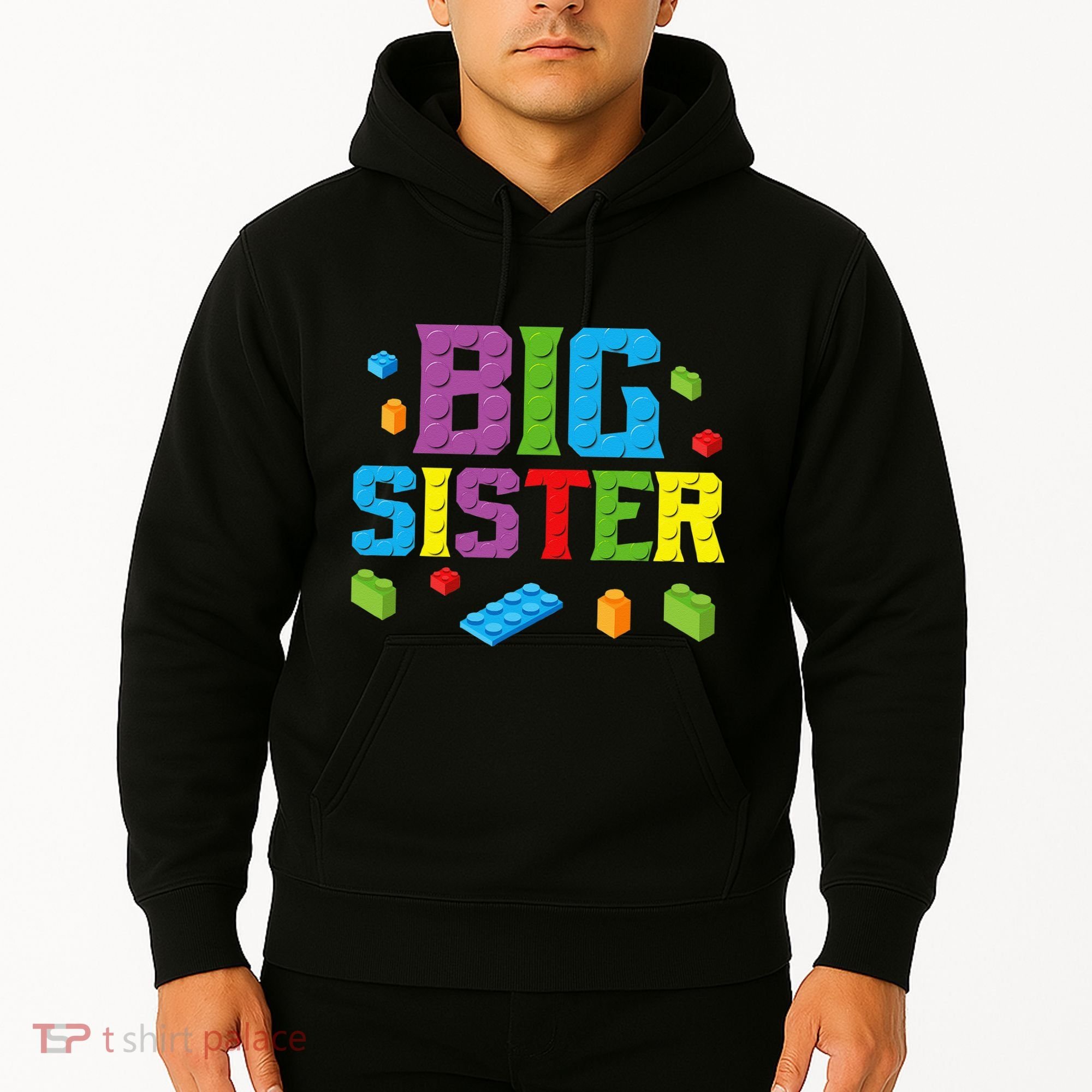 Big Sister Master Builder Building Bricks Blocks Family Set Hoodie