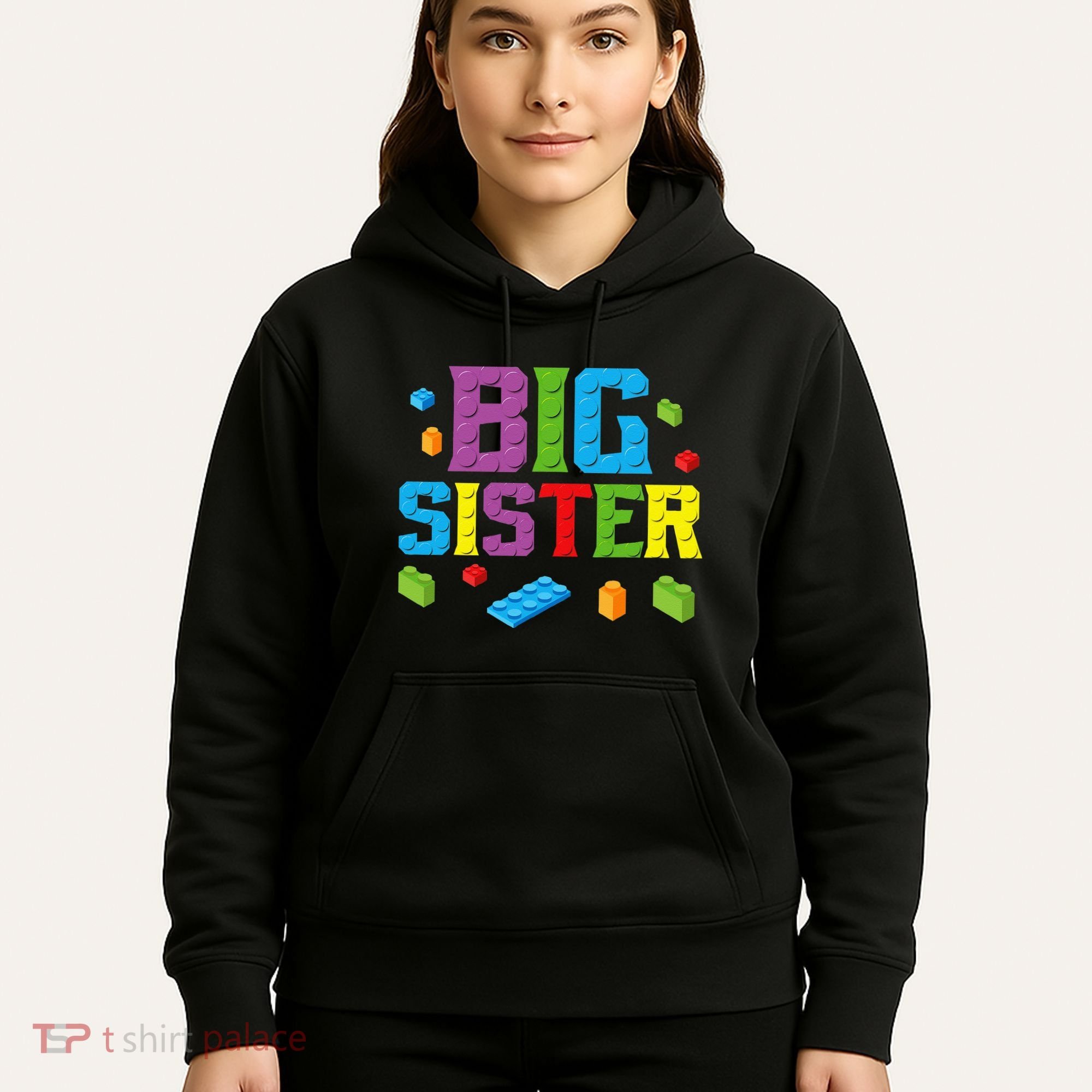 Big Sister Master Builder Building Bricks Blocks Family Set Hoodie