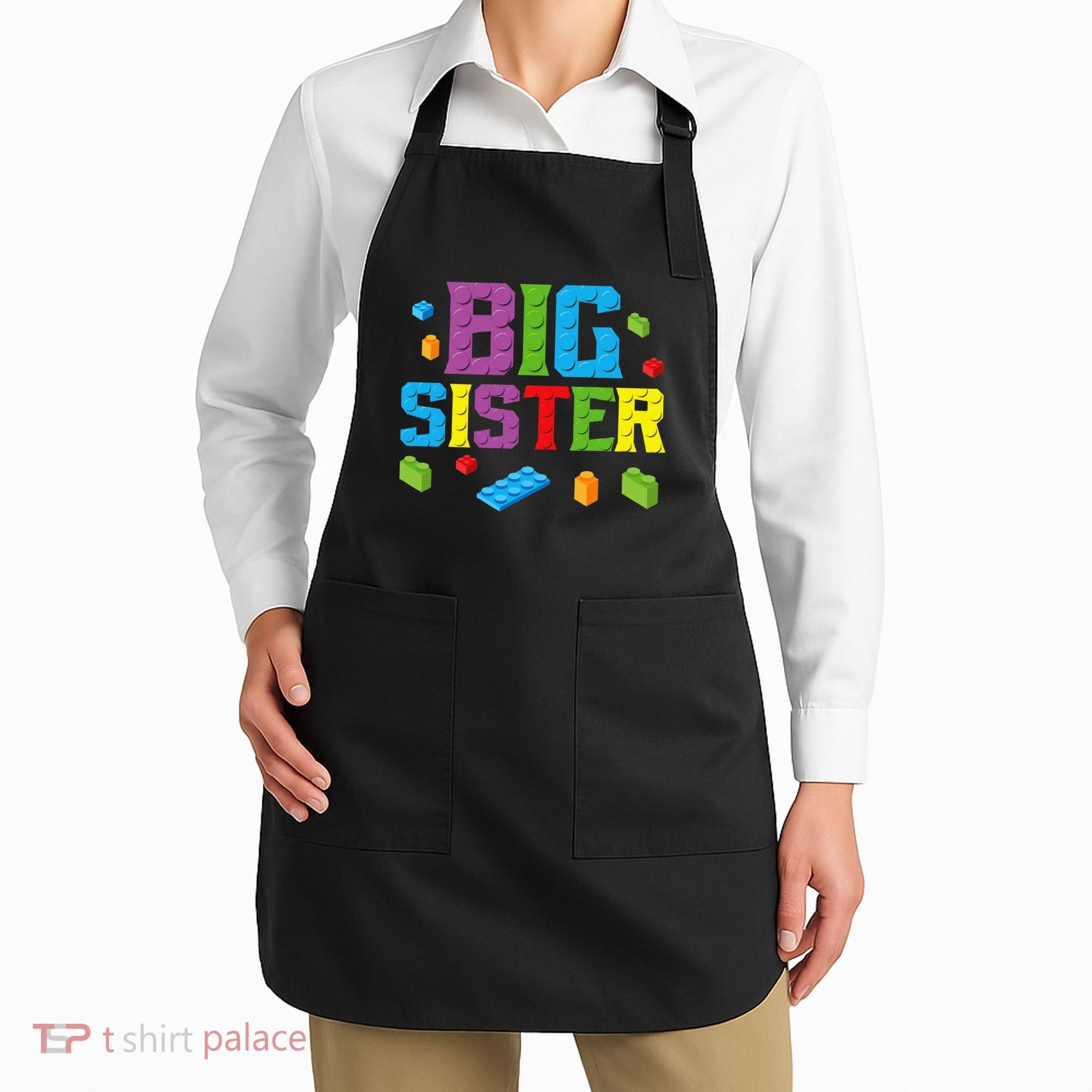 Big Sister Master Builder Building Bricks Blocks Family Set Apron