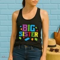 Big Sister Master Builder Building Bricks Blocks Family Set Women's Tank Top thumb 2