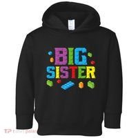 Big Sister Master Builder Building Bricks Blocks Family Set Toddler Hoodie thumb 0