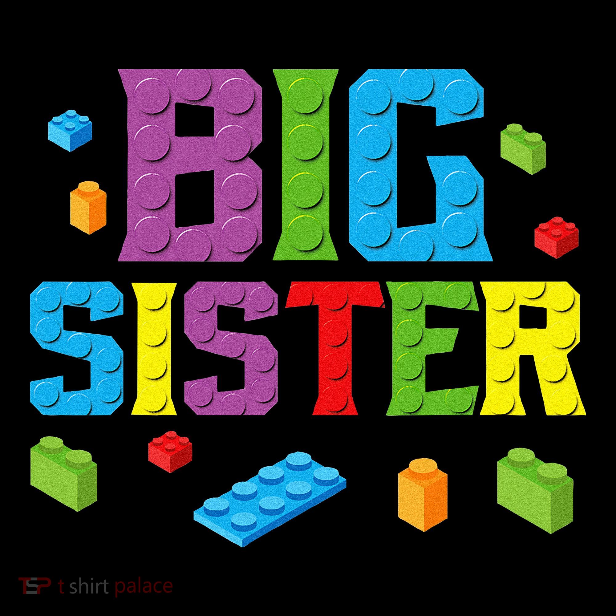 Big Sister Master Builder Building Bricks Blocks Family Set Tank Top