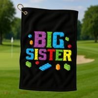Big Sister Master Builder Building Bricks Blocks Family Set Golf Towel thumb 1