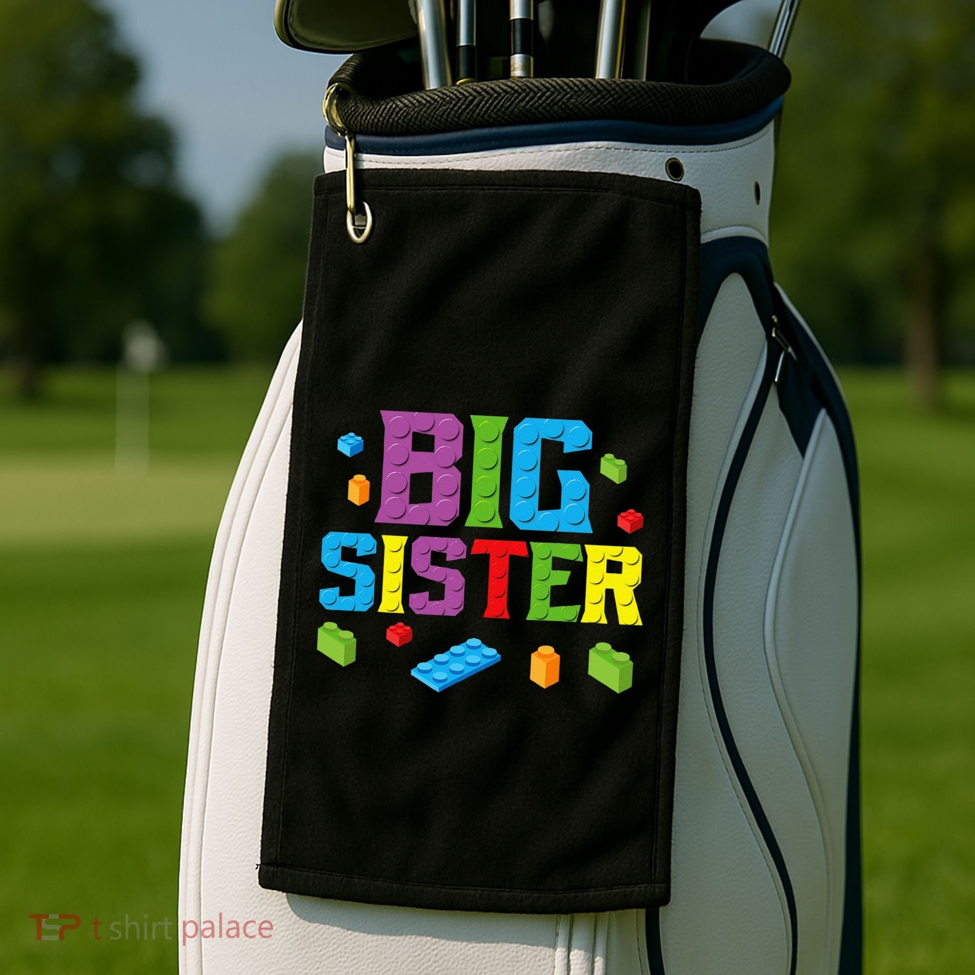Big Sister Master Builder Building Bricks Blocks Family Set Golf Towel