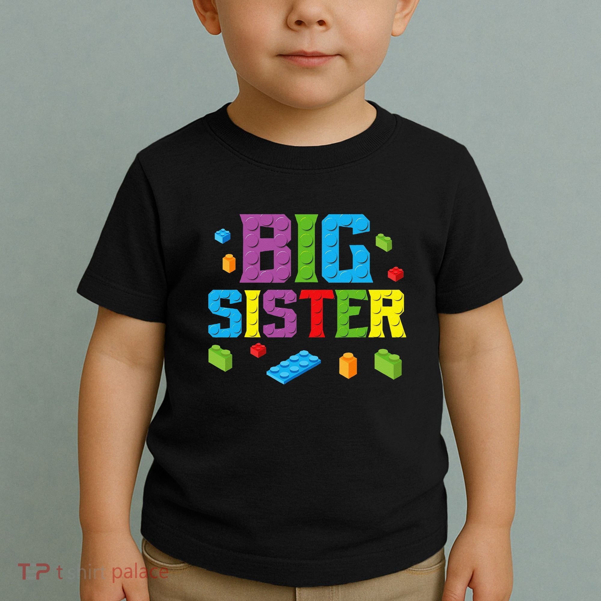 Big Sister Master Builder Building Bricks Blocks Family Set Toddler T-Shirt