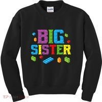 Big Sister Master Builder Building Bricks Blocks Family Set Kids Sweatshirt thumb 0
