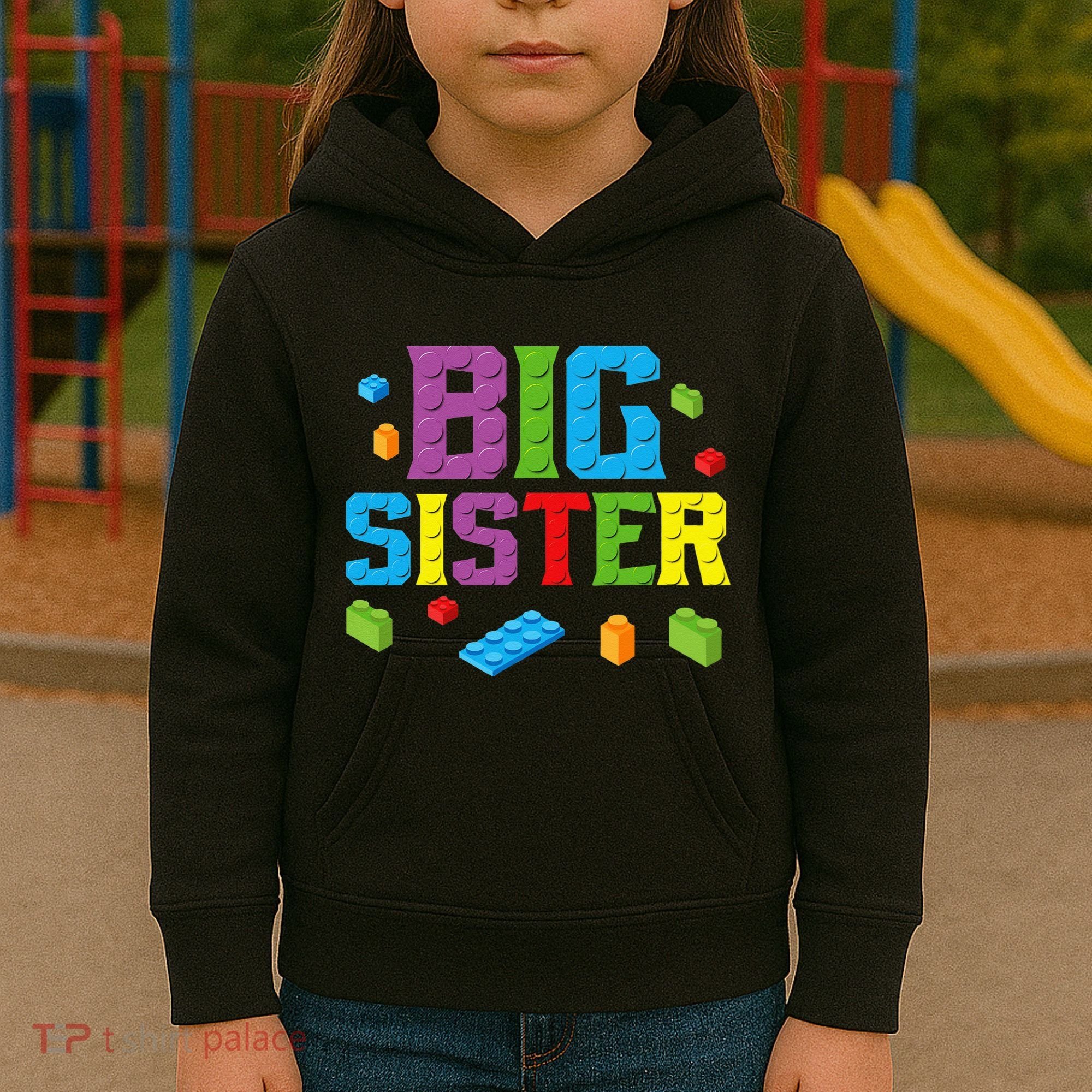Big Sister Master Builder Building Bricks Blocks Family Set Kids Hoodie