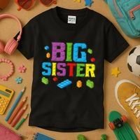 Big Sister Master Builder Building Bricks Blocks Family Set Kids T-Shirt thumb 3