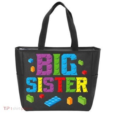 Big Sister Master Builder Building Bricks Blocks Family Set Tote Bag