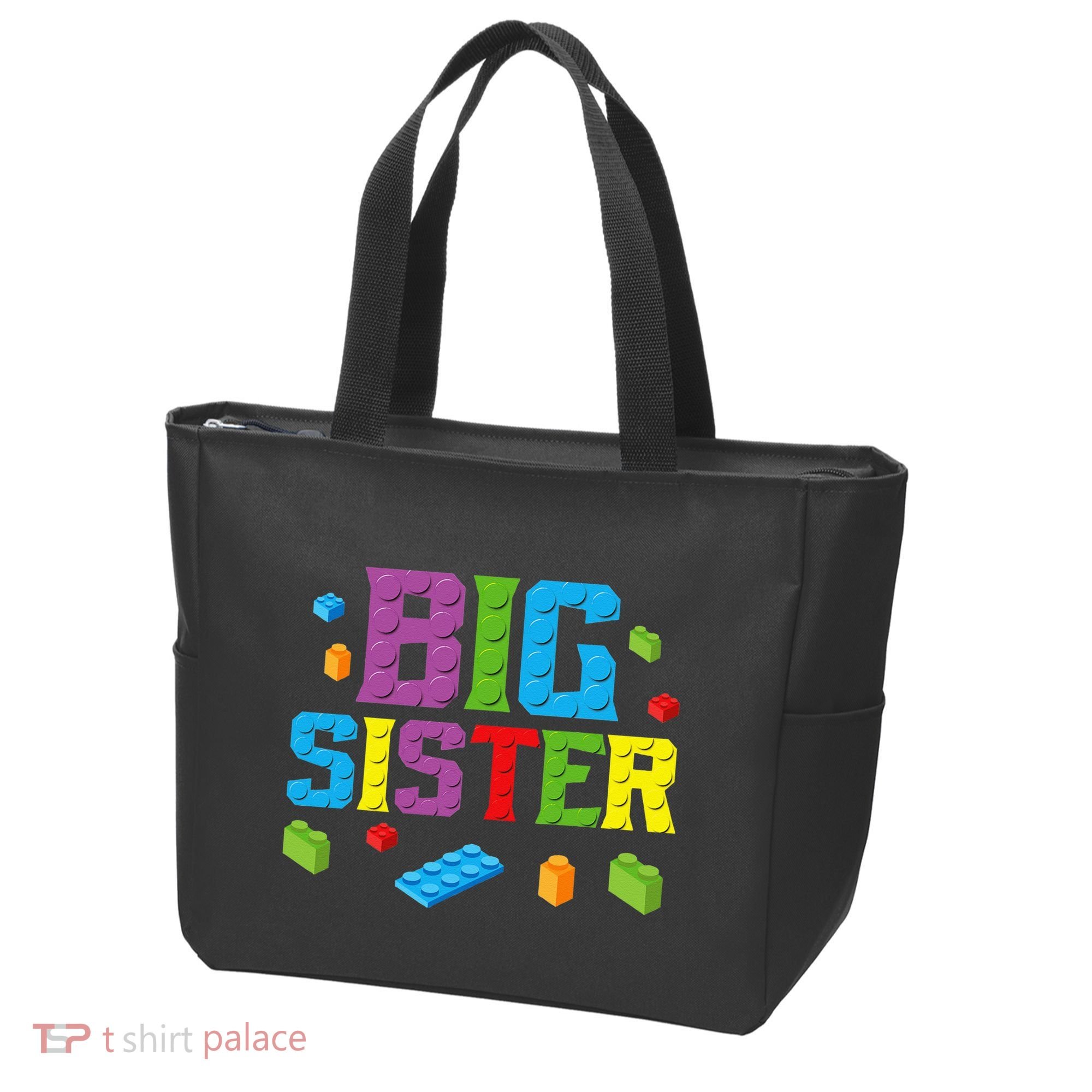 Big Sister Master Builder Building Bricks Blocks Family Set Tote Bag