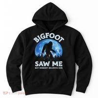 Bigfoot Saw Me But Nobody Believes Him Funny Sasquatch Retro Hoodie thumb 0