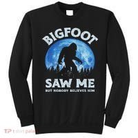 Bigfoot Saw Me But Nobody Believes Him Funny Sasquatch Retro Sweatshirt thumb 0