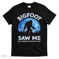 Bigfoot Saw Me But Nobody Believes Him Funny Sasquatch Retro T-Shirt thumb 0