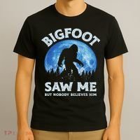 Bigfoot Saw Me But Nobody Believes Him Funny Sasquatch Retro T-Shirt thumb 3