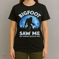 Bigfoot Saw Me But Nobody Believes Him Funny Sasquatch Retro T-Shirt thumb 4