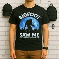 Bigfoot Saw Me But Nobody Believes Him Funny Sasquatch Retro T-Shirt thumb 6