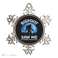 Bigfoot Saw Me But Nobody Believes Him Funny Sasquatch Retro Ornament thumb 0
