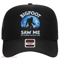 Bigfoot Saw Me But Nobody Believes Him Funny Sasquatch Retro Hat thumb 0