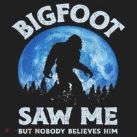 Bigfoot Saw Me But Nobody Believes Him Funny Sasquatch Retro Golf Towel thumb 3