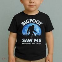 Bigfoot Saw Me But Nobody Believes Him Funny Sasquatch Retro Toddler T-Shirt thumb 2