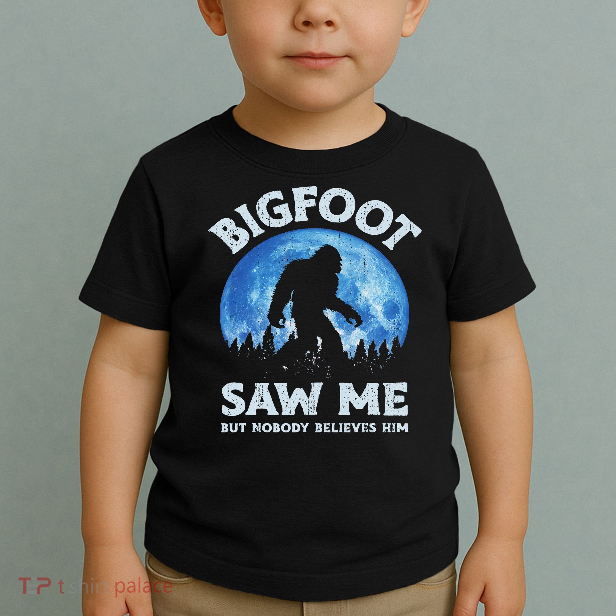 Bigfoot Saw Me But Nobody Believes Him Funny Sasquatch Retro Toddler T-Shirt