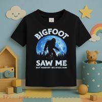 Bigfoot Saw Me But Nobody Believes Him Funny Sasquatch Retro Toddler T-Shirt thumb 3