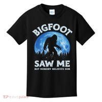 Bigfoot Saw Me But Nobody Believes Him Funny Sasquatch Retro Kids T-Shirt thumb 0