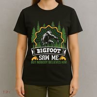 Bigfoot Saw Me But Nobody Believes Him Funny Sasquatch T-Shirt thumb 4