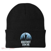 Bigfoot Saw Me But Nobody Believes Him Sasquatch Women Beanie thumb 0