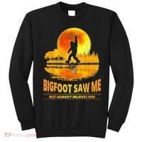 Bigfoot Saw Me But Nobody Believes Him Bigfoot Night Stroll Sweatshirt thumb 0
