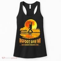 Bigfoot Saw Me But Nobody Believes Him Bigfoot Night Stroll Women's Tank Top thumb 0