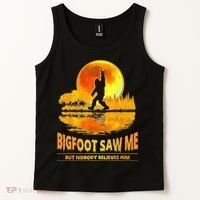 Bigfoot Saw Me But Nobody Believes Him Bigfoot Night Stroll Tank Top thumb 2