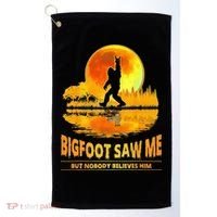 Bigfoot Saw Me But Nobody Believes Him Bigfoot Night Stroll Golf Towel thumb 0