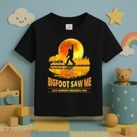 Bigfoot Saw Me But Nobody Believes Him Bigfoot Night Stroll Toddler T-Shirt thumb 3