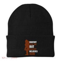 Bigfoot Saw Me But Nobody Believes Him Beanie thumb 0