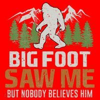 Bigfoot Saw Me But Nobody Believes Him Santa Hat thumb 1