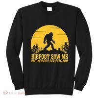 Bigfoot Saw Me But Nobody Believes Him Camping Sweatshirt thumb 0