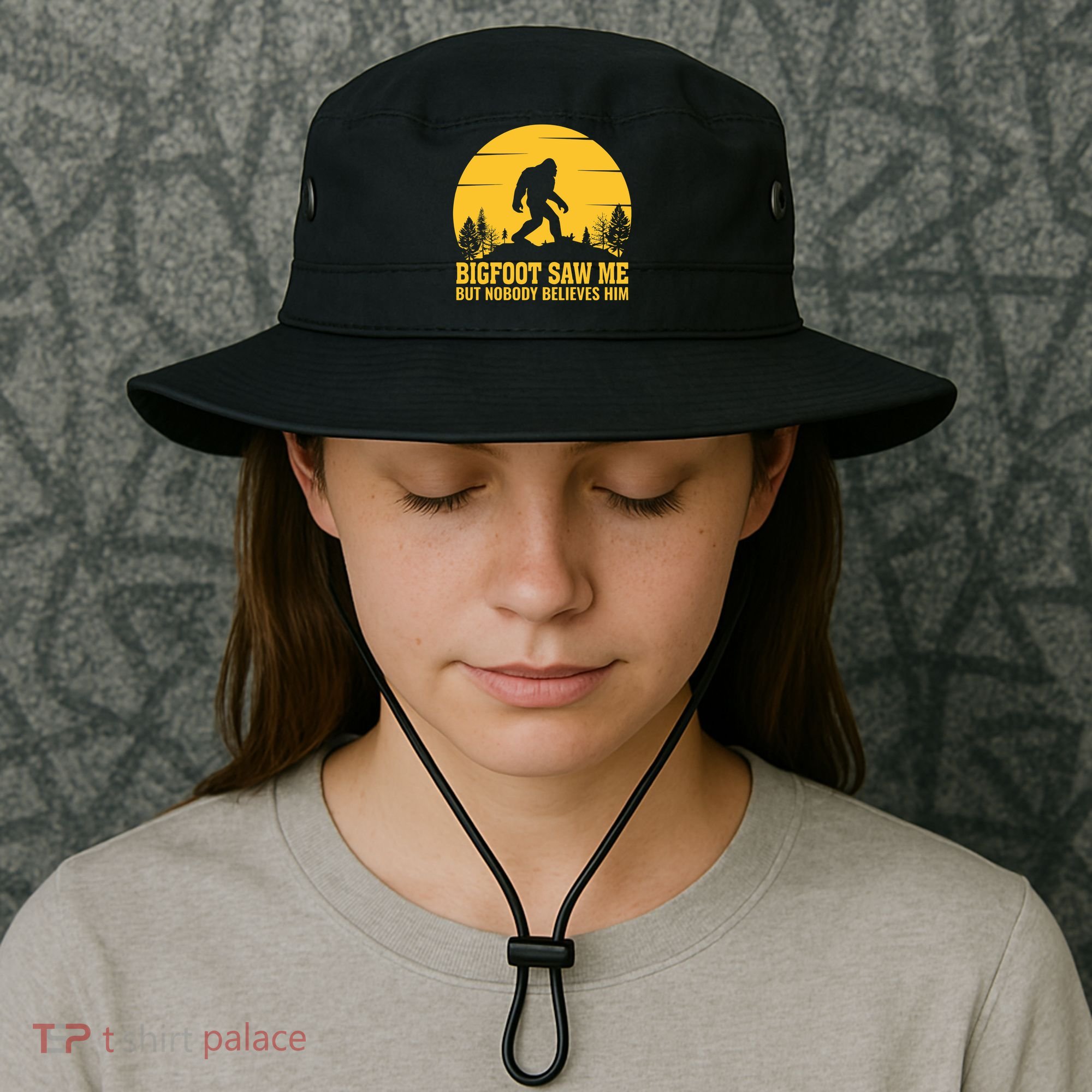 Bigfoot Saw Me But Nobody Believes Him Camping Bucket Hat